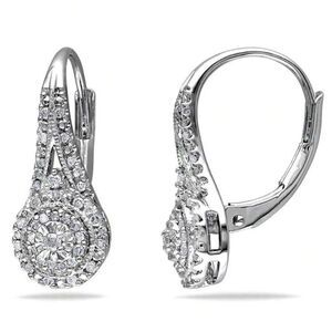 The Aria Drop Earrings in 925 silver and cubic zirconia
